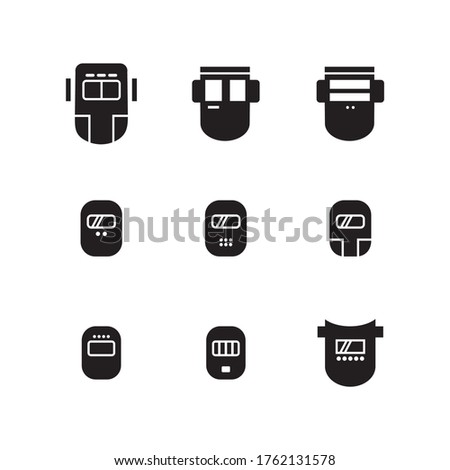 welding mask  icon or logo isolated sign symbol vector illustration - Collection of high quality black style vector icons
