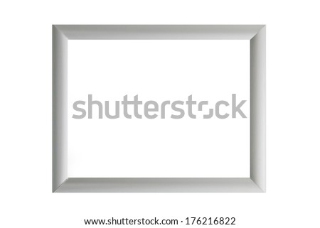 Horizontal picture frame isolated on white