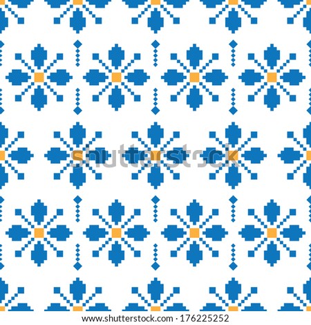 Simple flower pixel pattern