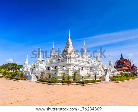 Pagoda wat asokaram Temple Thailand