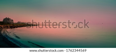 Panoramic Dream-like Seascape in a small village shoreline on Cape Cod
