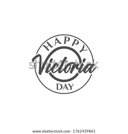 Vector isolated handwritten lettering logo for happy victoria giving day