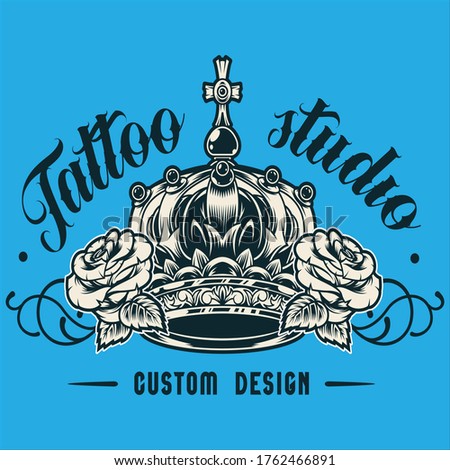 Tattoo typography t shirt design