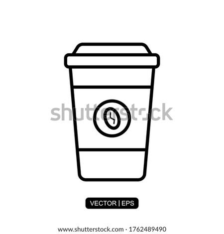 Coffee Cup line icon vector illustration logo template for many purpose.