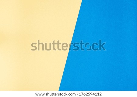 Yellow and blue paper texture, blank background for a template, horizontal, copy space