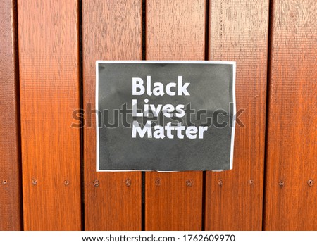 Hand made Black Lives Matter poster
