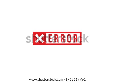 error red sign or label vector illustration in flat style design.Isolated on background.