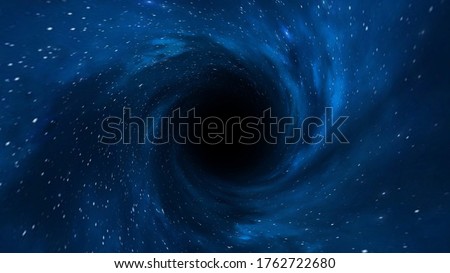 black hole, science fiction wallpaper. Beauty of deep space. Colorful graphics for background, like water waves, clouds, night sky, universe, galaxy, Planets, Credit app Procreate Royalty-Free Stock Photo #1762722680