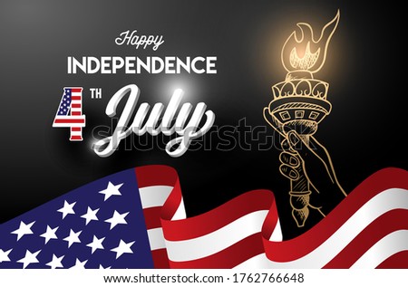 USA America Happy Independence Day 4th July Design Background