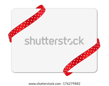 Corner ribbon note card