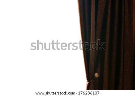 Curtain with shadows and empty space to be written