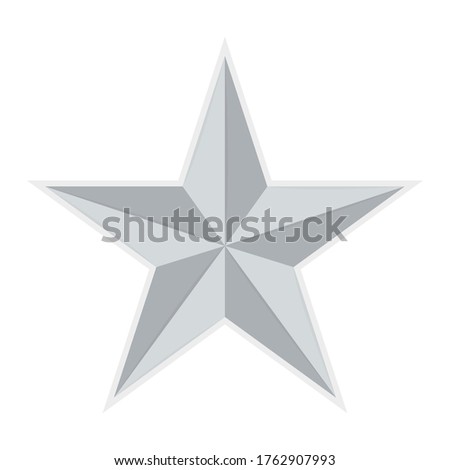 Isolated 3d star. Star icon - Vector illustration