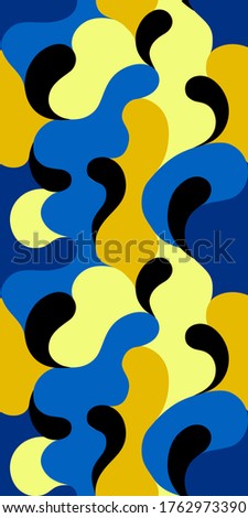 Modern vector pattern with multicolor curve shapes. Colorful abstract background.