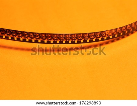 Close up of an Old 8mm film strip