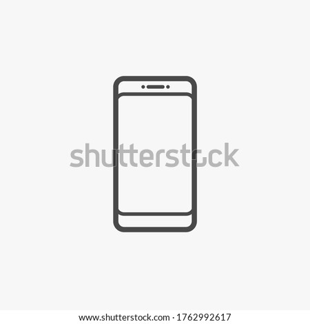 Smartphone Icon in flat style isolated. Phone pictogram. Telephone symbol. Web, App design, logo, UI, UX, Vector illustration, EPS10, Illustrator.