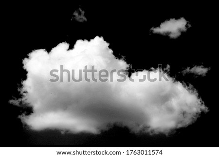 Image of white clouds against black background