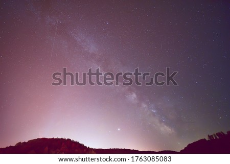 Universe and June  Milky Way in the night sky.