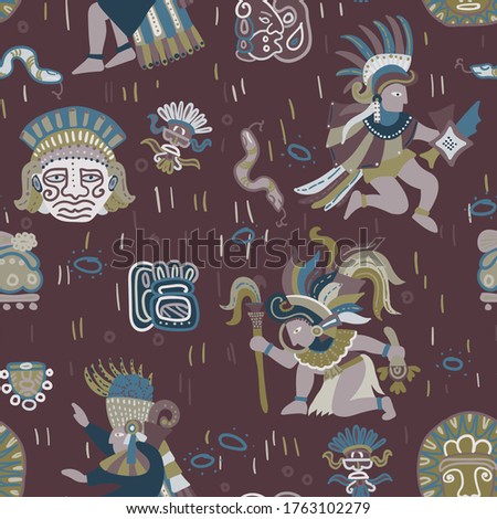 Incas pattern seamless design. Decoration textile and paper series