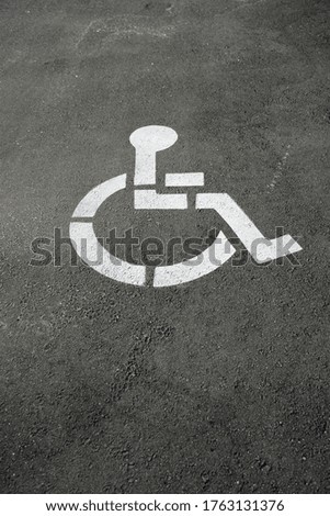 Disabled Handicap Parking Area Sign.                               