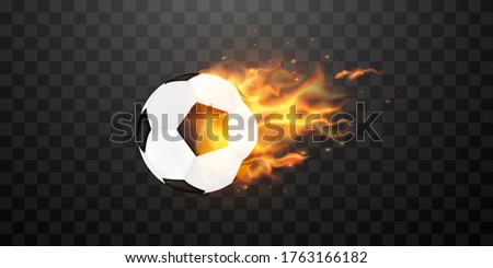 Soccer Football Ball on fire