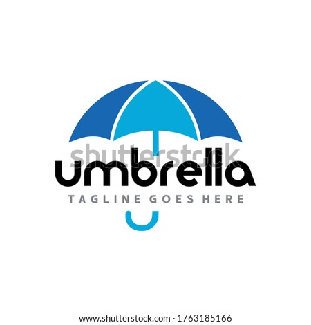Umbrella Logo. Insurance Logo Design Vector Royalty-Free Stock Photo #1763185166