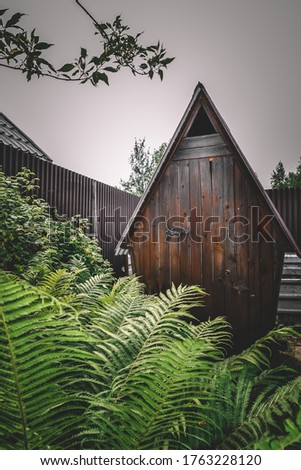 wooden building in the backyard