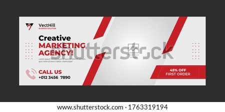 Marketing agency facebook cover and banner template