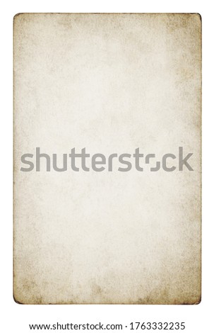 Vintage paper background isolated - (clipping path included)	