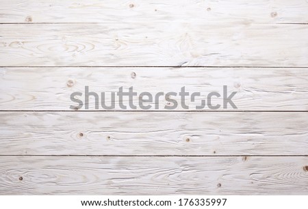 Texture of white old wooden background.