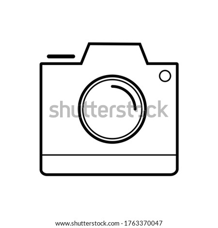 Full-frame camera icon on a white background. Flat design