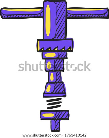 Bicycle wrench icon in color drawing. Sport transportation repair maintenance tool equipment