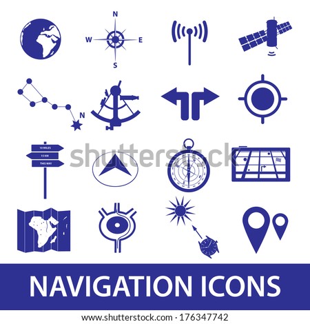 navigation icons set eps10