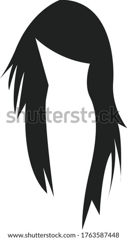 hairstyle simple clip art vector illustration