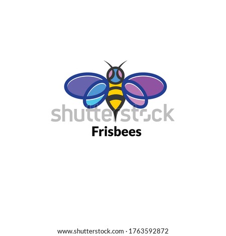 Luxurious bee logo design vector illustration