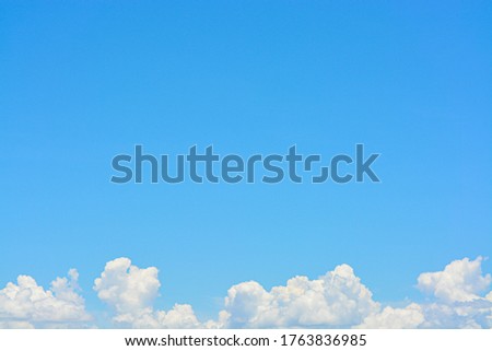 Cloud in the blue sky. 