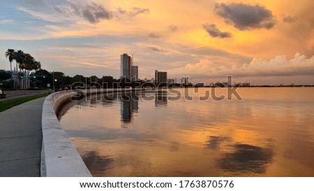 Bayshore blvd Tampa Florida Sunset 