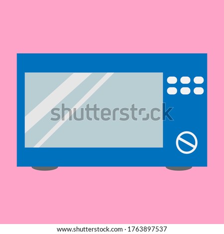 Flat style microwave. Home appliance icon. Vector illustration