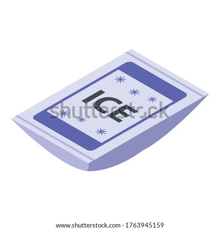 Medical ice pack icon. Isometric of medical ice pack vector icon for web design isolated on white background Royalty-Free Stock Photo #1763945159