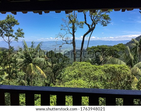 Wonderful distant view from Serra do Mantiquiera (Mantiquiera mountains) , Itatiaia, Rio de Janeiro, Brazil