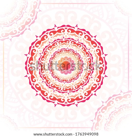 red gradient mandala illustration background