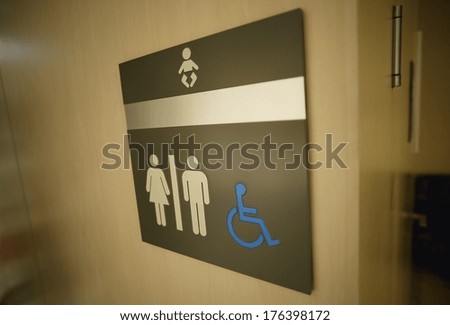 Sign On A Washroom Door