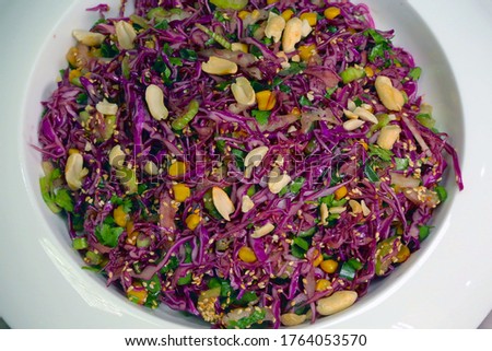 Iraqi style salad with Lana and vegetable stock photo
