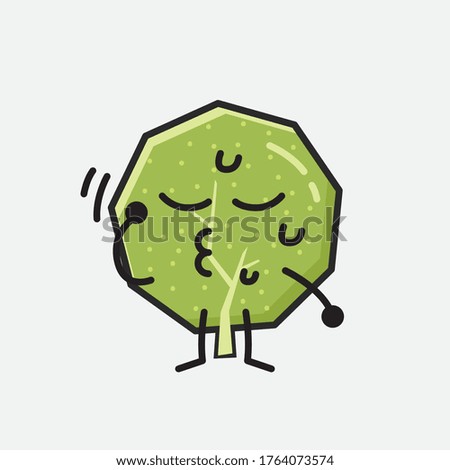An illustration of Cute Green Tree Mascot Vector Character in Flat Design Style