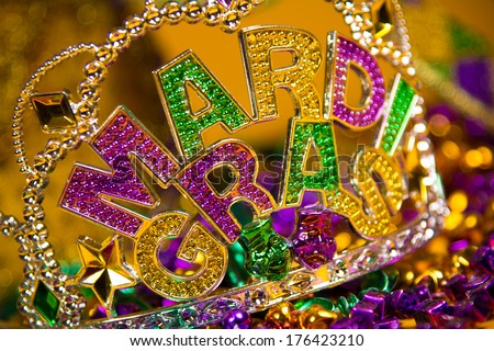 colorful Mardi Gras crown decoration