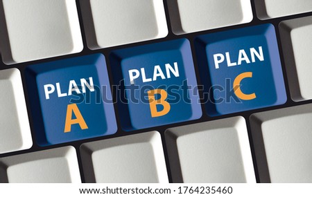 Choose Plan A. Plan B, Plan C Option on computer keyboard Royalty-Free Stock Photo #1764235460