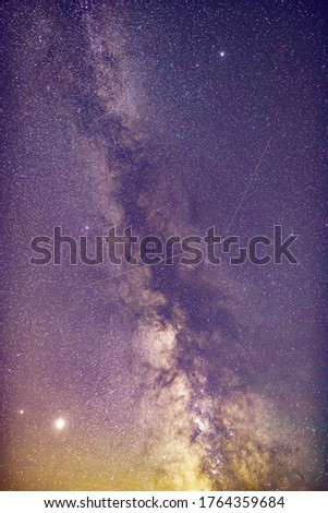 Universe and June  Milky Way in the night sky.