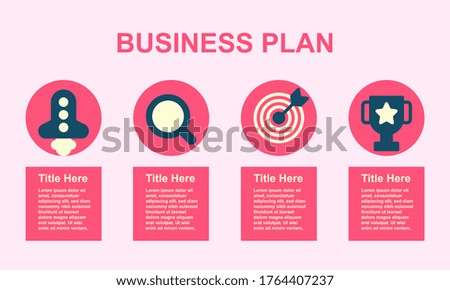 Infographic Business Plan, Planning, Success, Goal Banner, Printing, illustration, Vector