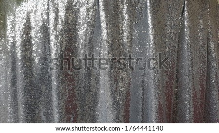 silver glitter curtain full background