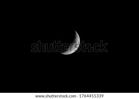 Beautiful Picture of half moon with spots