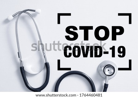 Stop COVID19 Coronavirus Concept for healthcare and medical treatment and so on.